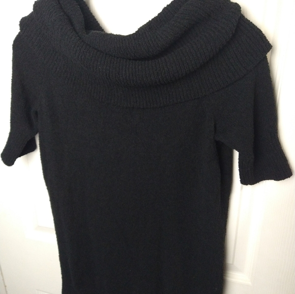 LOFT petites black cowl neck knitted short sleeve sweater. size SP - Picture 9 of 9